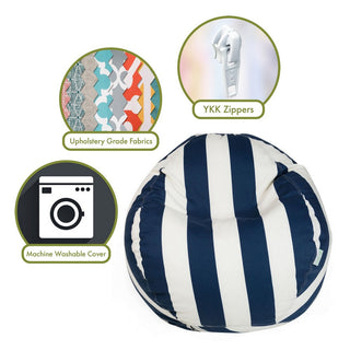 Vertical Stripe Large Bean Bag Chair