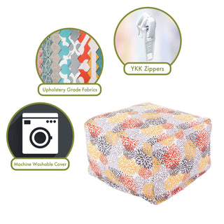 Citrus Blooms Ottoman