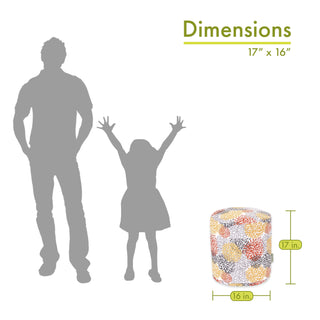 Citrus Blooms Pouf