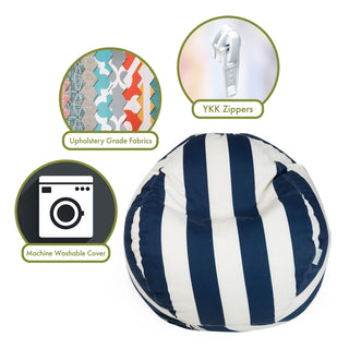 Vertical Stripe Bean Bag Chair