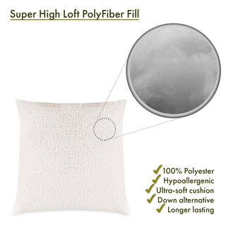 Solid Cream Sherpa Large Pillow