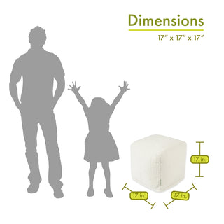 Solid Cream Sherpa Cube
