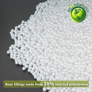 Solid Cream Sherpa Bean Bag Chair