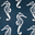 Navy Blue Sea Horse